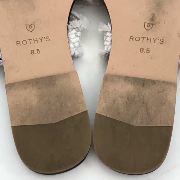 ROTHY’S Sea Shell Fringe Slide Sandals Slip On Sandals Women’s Size 8.5 - Picture 14 of 15